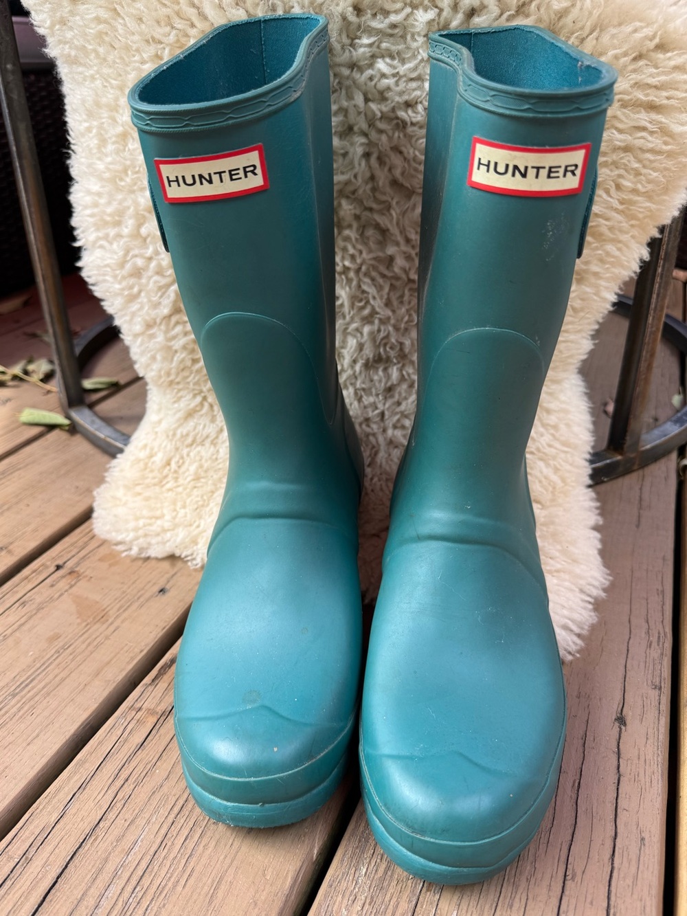 Hunter Teal Waterproof Rain Boots